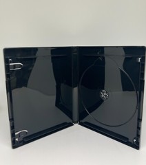 NEW! 10 14MM 4K ULTRA HD SINGLE BLURAY CASE, DVD CASE WITH CLIPS, BLACK, QJ100