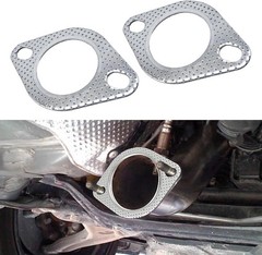 2PCS Car Exhaust Gasket, Ultra Seal 2-Bolt 3-Inch Exhaust Flange Gasket Standard