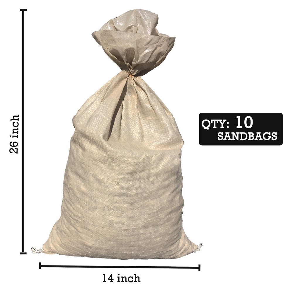 SAND BAGS (Qty: 10) Beige – Sandbags For Flooding – Wholesale Bulk by Sandbaggy