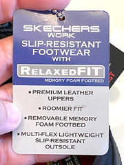 NEW Skechers Work Sz 6 “Rodessa” Black Womens Slip On Sneakers Memory Foam Sole