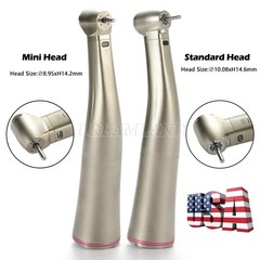 1-10 x Dental LED 1:5 Contra Angle Fiber Optic Handpiece Mini / Standard Head