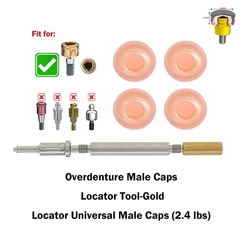 Dental Overdenture Implant Locator Abutment Retention Caps Male Cap Inserts Set