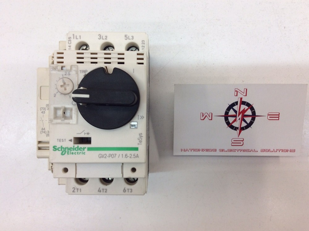 Schneider Electric GV2-P07 Manual Motor Starter 1.6-2.5A 3P 600V