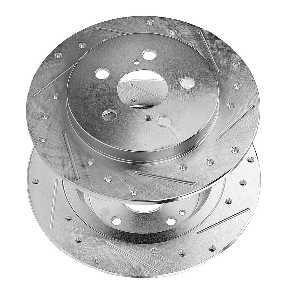10.24″ Rear Drilled Slotted Brake Rotors 03-07 Honda Accord 04-08 Acura TSX