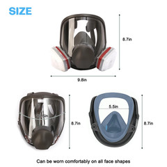Full Face Gas Mask Painting Spraying Respirator w/Filters for 6800 Facepiece US