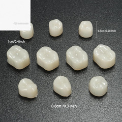 120 Pcs False Teeth Crown Veneers Anterior Posterior Set with Thermal Beads Cap