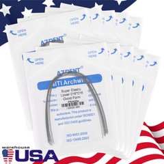 USA AZDENT Dental Orthodontic Super Elastic Niti Rectangular Arch Wires Ovoid
