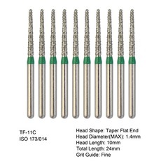 Dental Burs Diamond FG High Speed Round End Taper Ball Football Cylind