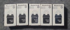 lot of 5 Master Lock 6121KA Padlocks, Keyed Alike 10G001