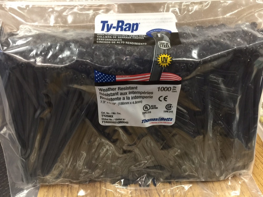 Thomas & Betts Ty-Rap TY25MX 7.3″ 50lb 1000/Pack