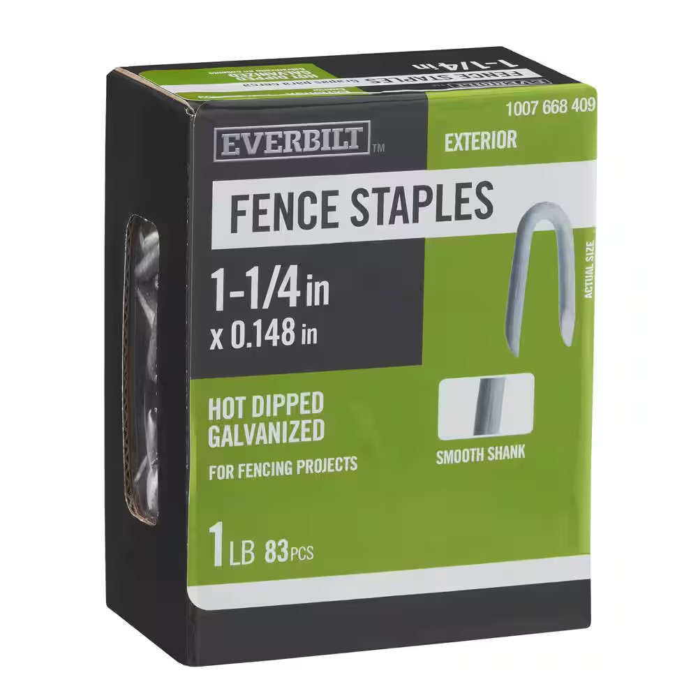 1-1/4 In. X 9/16 In. Crown Hot Dipped Galvanized Fence Staples 1 Lb. (83-Count)