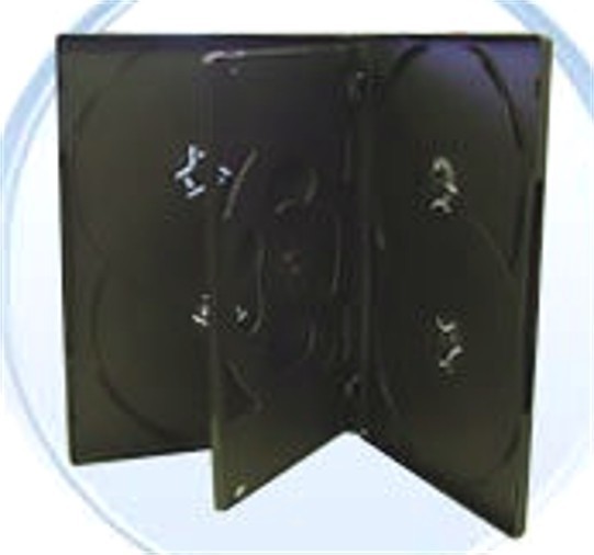 25 PK. BLACK 6-Disc DVD CASES w/ clear front slip cover