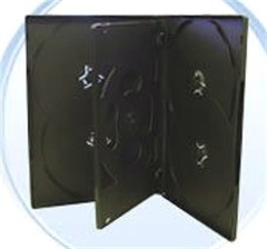 25 PK. BLACK 6-Disc DVD CASES w/ clear front slip cover