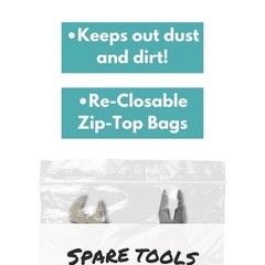 Clear Plastic Reclosable Storage Bags with White Block Choose: Mil, Size & Pack