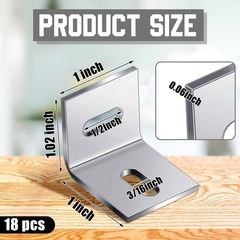 18 Pcs Heavy Duty Wood Table Top Expansion Bracket Steel Z Clips Fastener Con…