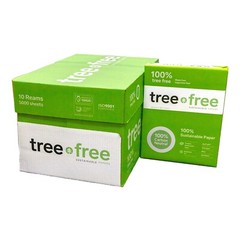 Tree Free Copy Paper, 20 LB, 8.5″ x 11″, 92 Bright 10 Ream/5,000 Sheet Carton