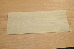 Bleached Red Oak Wood Veneer Sheet 7 x 19 inches 1/42nd thick L2308-05