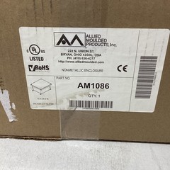 Alllied Moulded Products AM1086 Fiberglass Enclosure 10x8x6