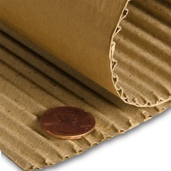 12 IN x 14 FT Single Face B-flute Corrugated Cardboard Roll for Crafts and Wrap