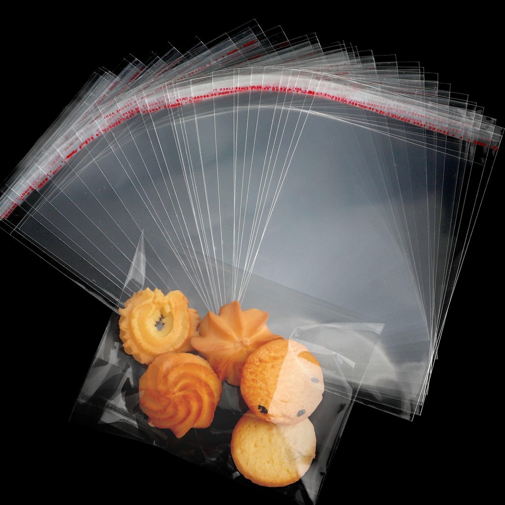 200 Pcs Thickened Cookie Bags with Seal 5×7 In, Clear 1 Count (Pack of 200)