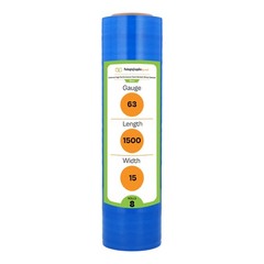 Cast Narrow Banding Stretch Wrap 15″ x 1500′ 8 Rolls Dark Blue Cling Shrink Film