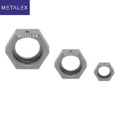 Hexagon Die Adapter Set Of 3 Pieces For Round Split Button Dies 13/16″ 1″ 1-1/2″