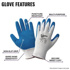 Gripster General Purpose Abrasion and Puncture Resistant Gloves, Lightweight …