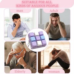 MILAKE Keyboard Fidget Set, 4 Pcs Small, Purple, Pink, Green, Blue, Yellow