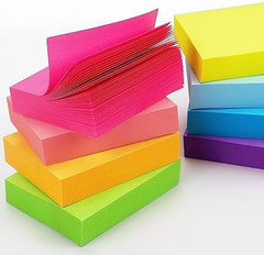 Sticky Notes 1.5X2 Inch Bright Colors Self-Stick Pads 8 Pads/Pack 100 Sheets/Pad
