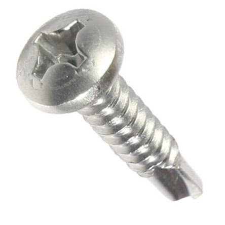 #8 x 1/2″ Phillips Pan Head Self Drilling Metal Tek Screws Stainless Qty 100