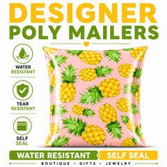 6×9 Pineapple Designer Poly Mailers Self Seal Shipping Bags Boutique