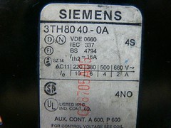 Siemens 3Th80 40-0A Contactor