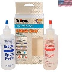 Epoxy Glue Strong Fast Drying Water Resistant Clear Bond 2 Bottles