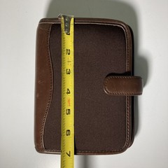 Vintage FranklinCovey Compact Planner Binder Brown Microfiber Nappa Trim Korea