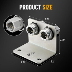 Hydraulic Quick Release Coupling, 1/2” NPT Double Break-away Bracket Set
