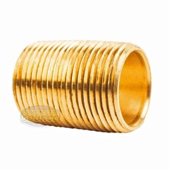 5 Pack 3/4″ NPT X Male Close Pipe Nipple Threaded Brass Fitting Pipe Connector