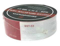 2 Rolls DOT‑C2 Conspicuity Tape Red/White Reflective Safety Tape 2” x 100’ 0000
