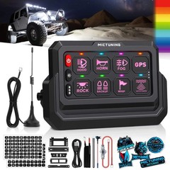 Wireless RGB 8 Gang Switch Panel Circuit Control Relay Box for Car Truck Marine