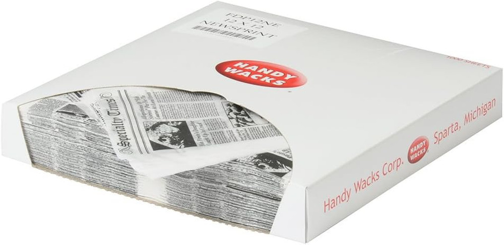 Deli Wrap Paper Sheets 12×12 White Newsprint Waxed Food Basket Liners 1000 Ct