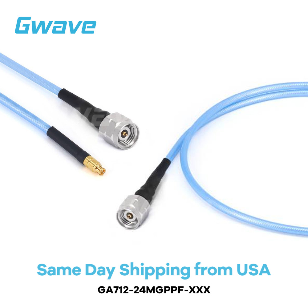 2.4mm Male to GPPO Female .086″ Semi-flexible Coax Cable, FEP Jacket, DC-50GHz