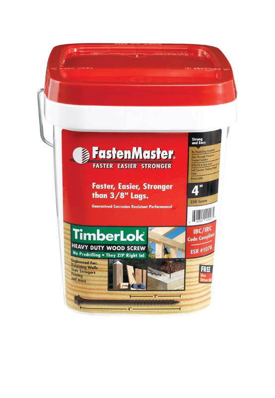 FastenMaster FMTLOK04-250 TimberLOK Heavy-Duty Wood Screw 4 in.