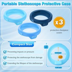 3 Pcs Digital Stethoscope Chestpiece Cover Compatible with EKO CORE 500, Sili