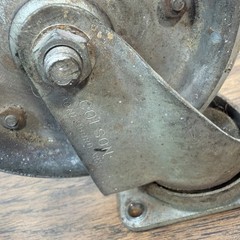 Pair Vintage Colson Quiet Caster Wheels – 5” x 1” – Made USA Model 2-5-65