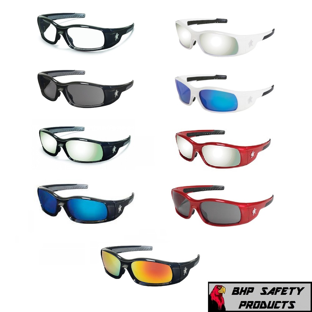 MCR CREWS SWAGGER SAFETY GLASSES SUNGLASSES WORK SPORT EYEWEAR ANSI Z87 1/PAIR