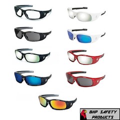 MCR CREWS SWAGGER SAFETY GLASSES SUNGLASSES WORK SPORT EYEWEAR ANSI Z87 1/PAIR