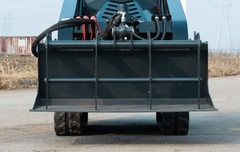 Mini Skid Steer Heavy Duty Grapple Bucket Solid Bottom– Fits TYPHON STOMP X1300