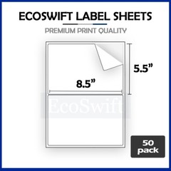 (100) 8.5 x 5.5 XL EcoSwift Shipping Half-Sheet Self-Adhesive eBay PayPal Labels