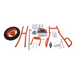 63CC 3HP Post Hole Digger Gas Powered Earth Auger Borer Wheelbarrow Ground Drill