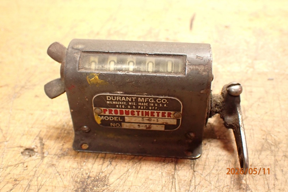 VINTAGE DURANT MFG PRODUCTIMETER PRODUCTION COUNTER MODEL 5-0-1