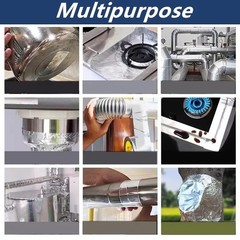 Aluminum Foil Tape 2″ x 65ft | 3.9 Mil High-Temp HVAC Tape for Ductwork & Vents